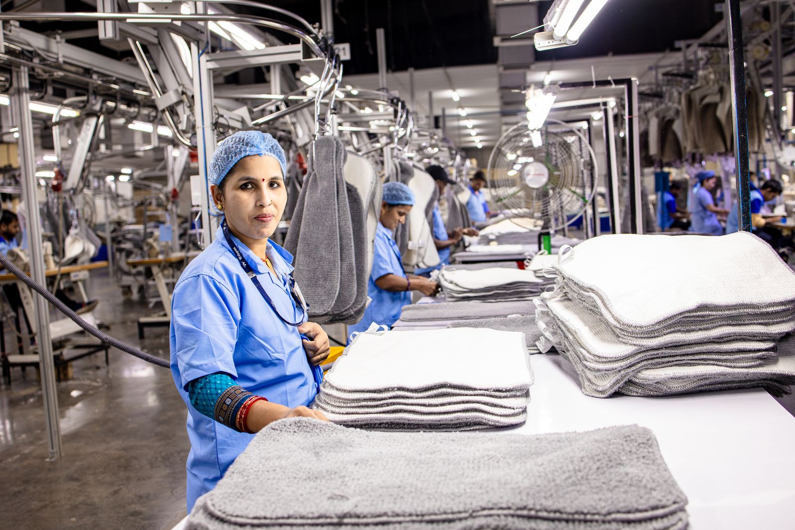 india textile workers background photograph